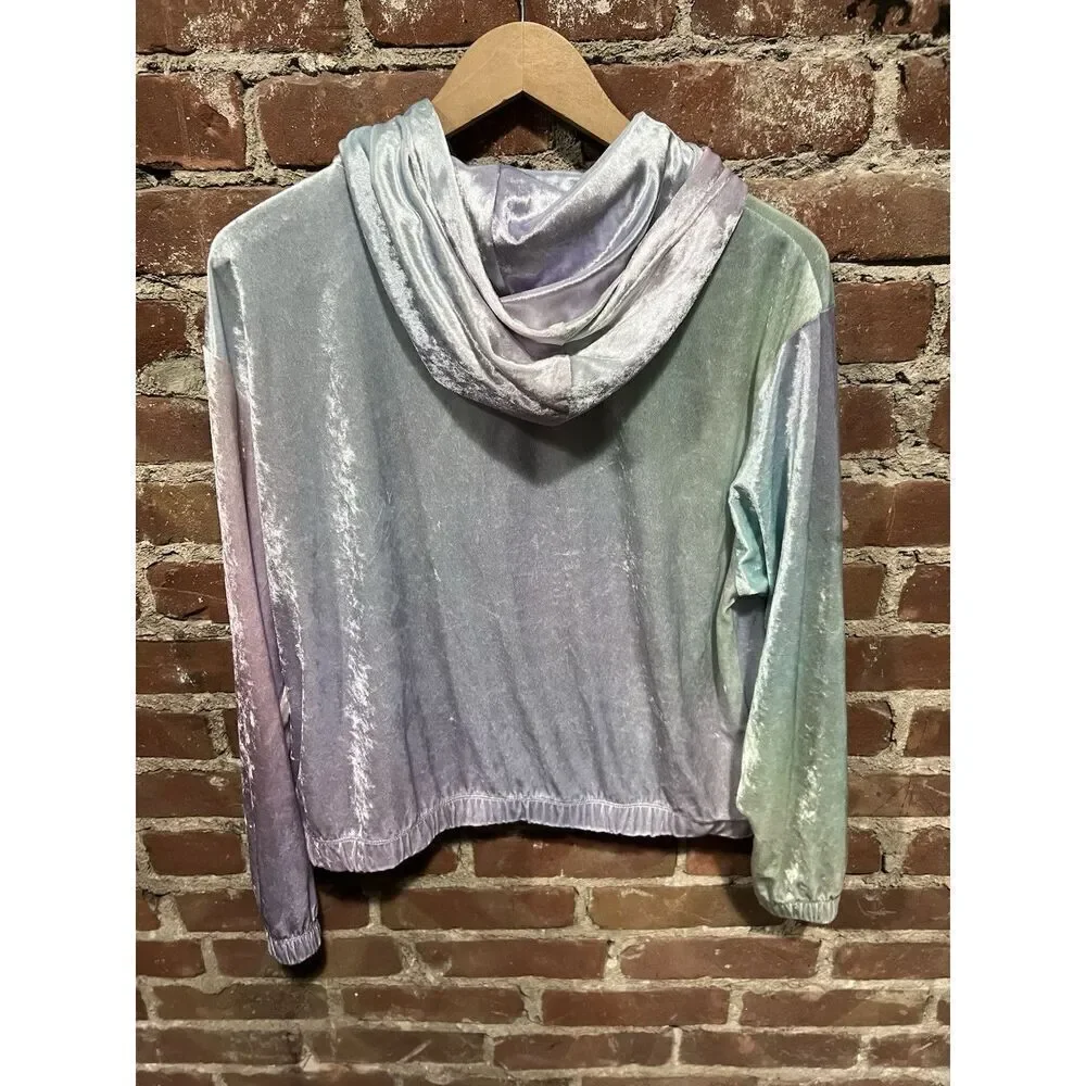 Nike Women's Small Hoodie Femme Velour Pastel Pullover Top